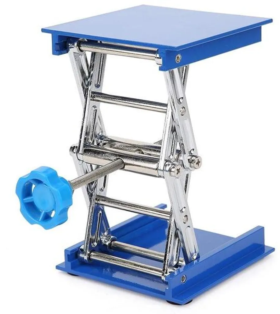Support élévateur manuel à ciseaux 100x100mm pour matériel de chimie