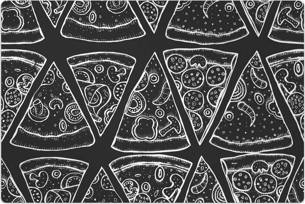 Küchenmatte 140x210 cm Vinylmatte Bodenmatte Dekoration - Pizza Italy Essen