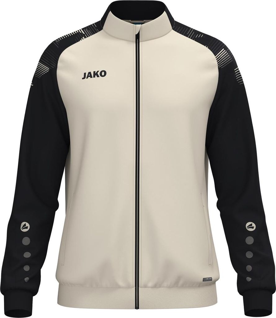 Jako Polyesterjacke Sonic - off white/schwarz, Größe:140