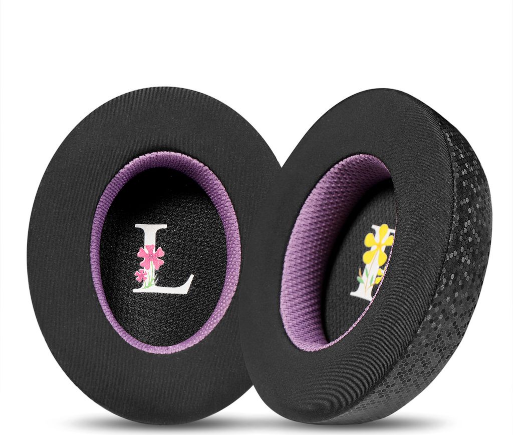 INF Magic Ice Skin Ohrhörerhüllen für Sennheiser Momentum 3 - Schwarz-Lila (2er-Pack)