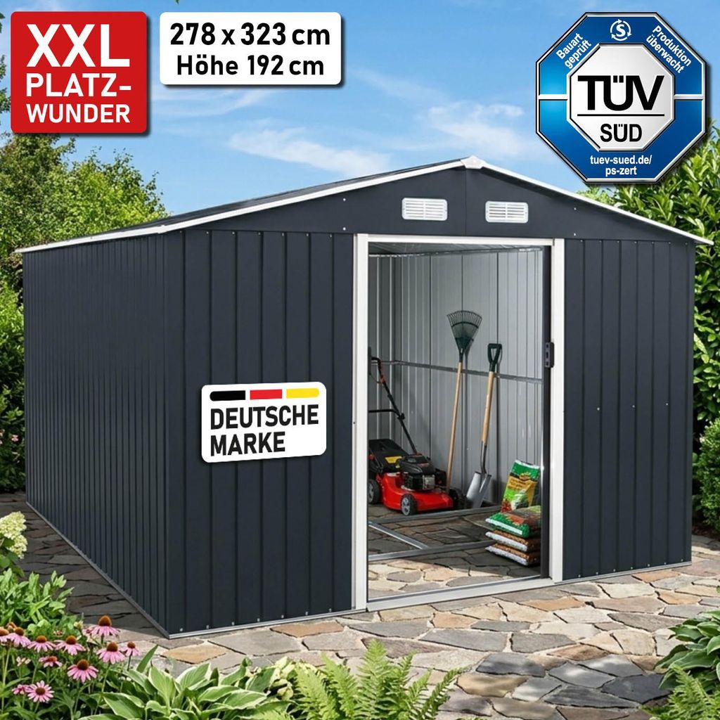 BRAST Gerätehaus Geräteschuppen Metall | 278x323x192 | Produktbild 