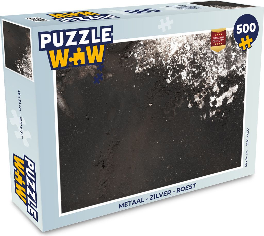 MuchoWow Puzzle 500 Teile Metall - Silber - Rost - 500 Teile - Kinder - Selberbauen - Puzzlespiele