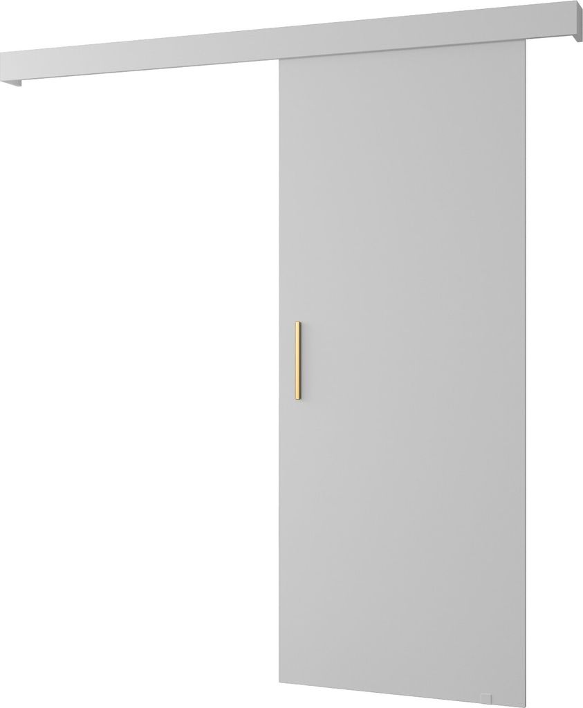 MEBLE KRYSPOL Schiebetürsystem SALWADOR 1 mit Schienenabdeckung, Einbautüren, 90x204cm, Weiß