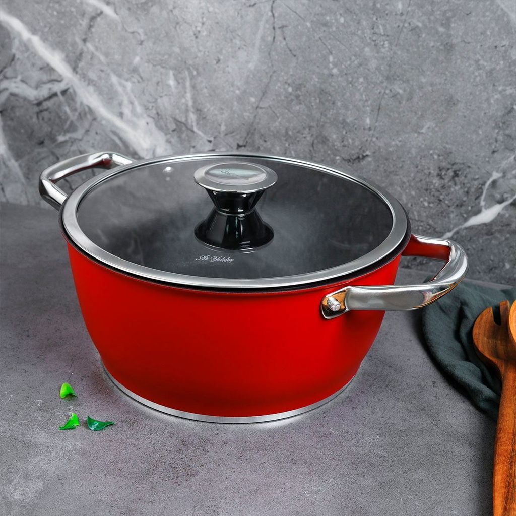 Hermia Concept, 55TNC016094, Pot, Rot, 100 % ALUMINIUM, 24 x 12 cm