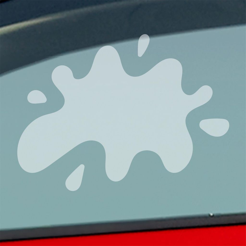 Auto Aufkleber Splash Farbkleks 13x10 cm Milchglas Sticker Produktbild 