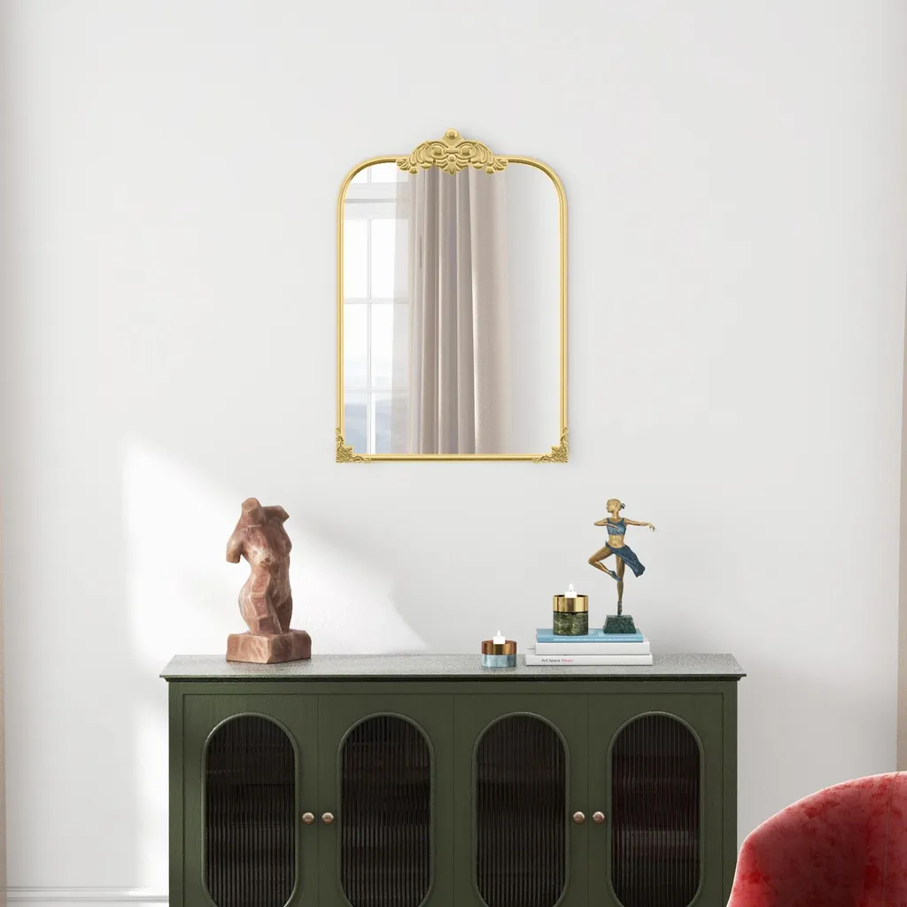 Miroir Mural Baroque Doré 60x87 cm - Solution Déco pour Agrandir l'Espace