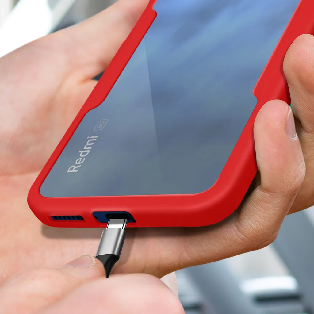 Cover Integrale Avizar 360 per Redmi Note 11 Pro 5G - Silicone Rosso - 6