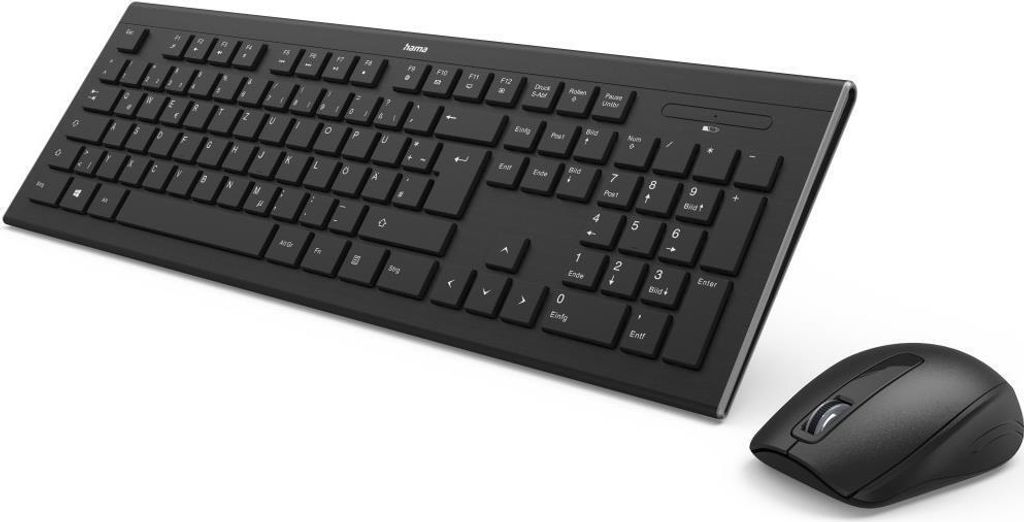 Hama "Cortino" - Tastatur-und-Maus-Set - kabellos - 2,4 GHz - QWERTY - Ukrainisch - Schwarz (89182664)