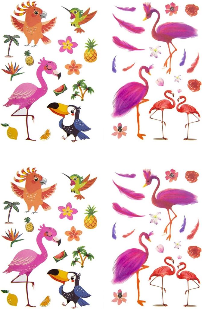 Oblique Unique Temporäre Klebetattoos Kinder Vogel Tattoo Produktbild 