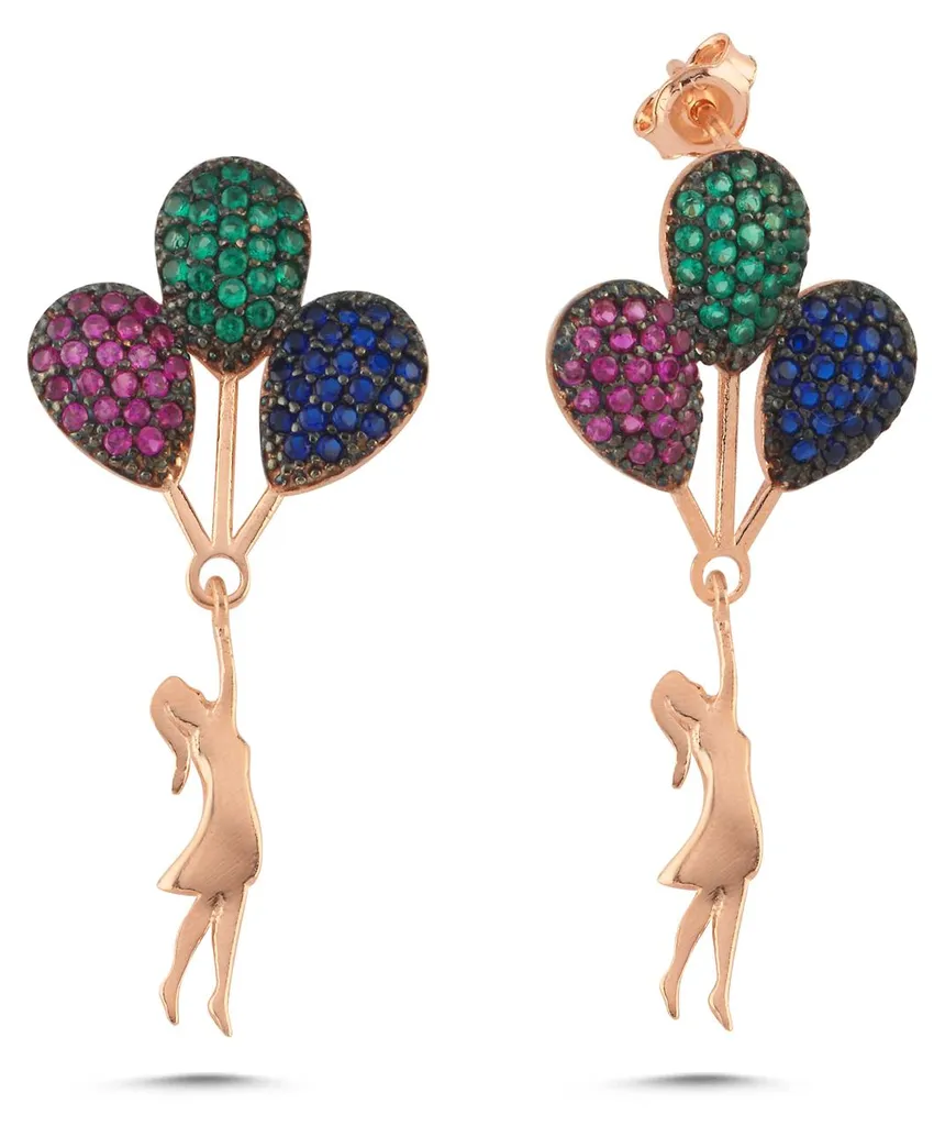 Boucles d'oreilles hypoallergéniques en argent 925 et zircone rose