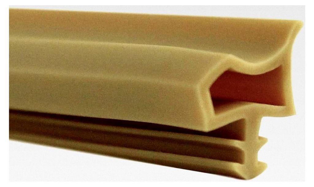 Türdichtung für Zimmertüren mit Anschlag-Nase, beige (10 Meter)