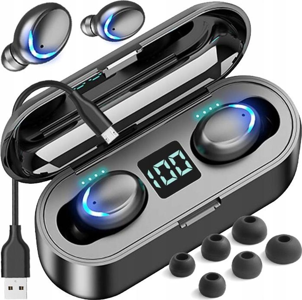 Kabellose Bluetooth 5.1-Kopfhörer Mit Powerbank Und Touch-Steuerung