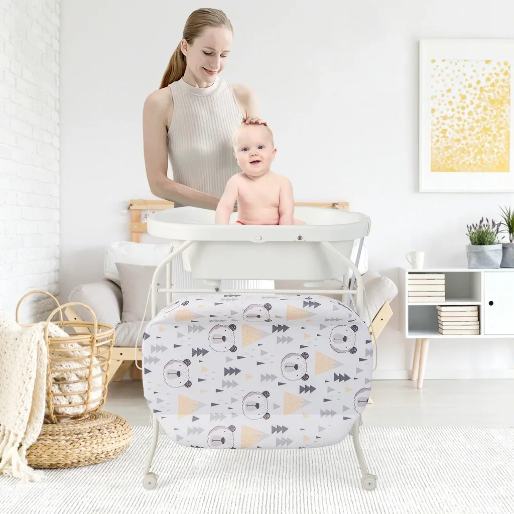 Table à langer nomade avec baignoire intégrée pour bébé de 0-1 an