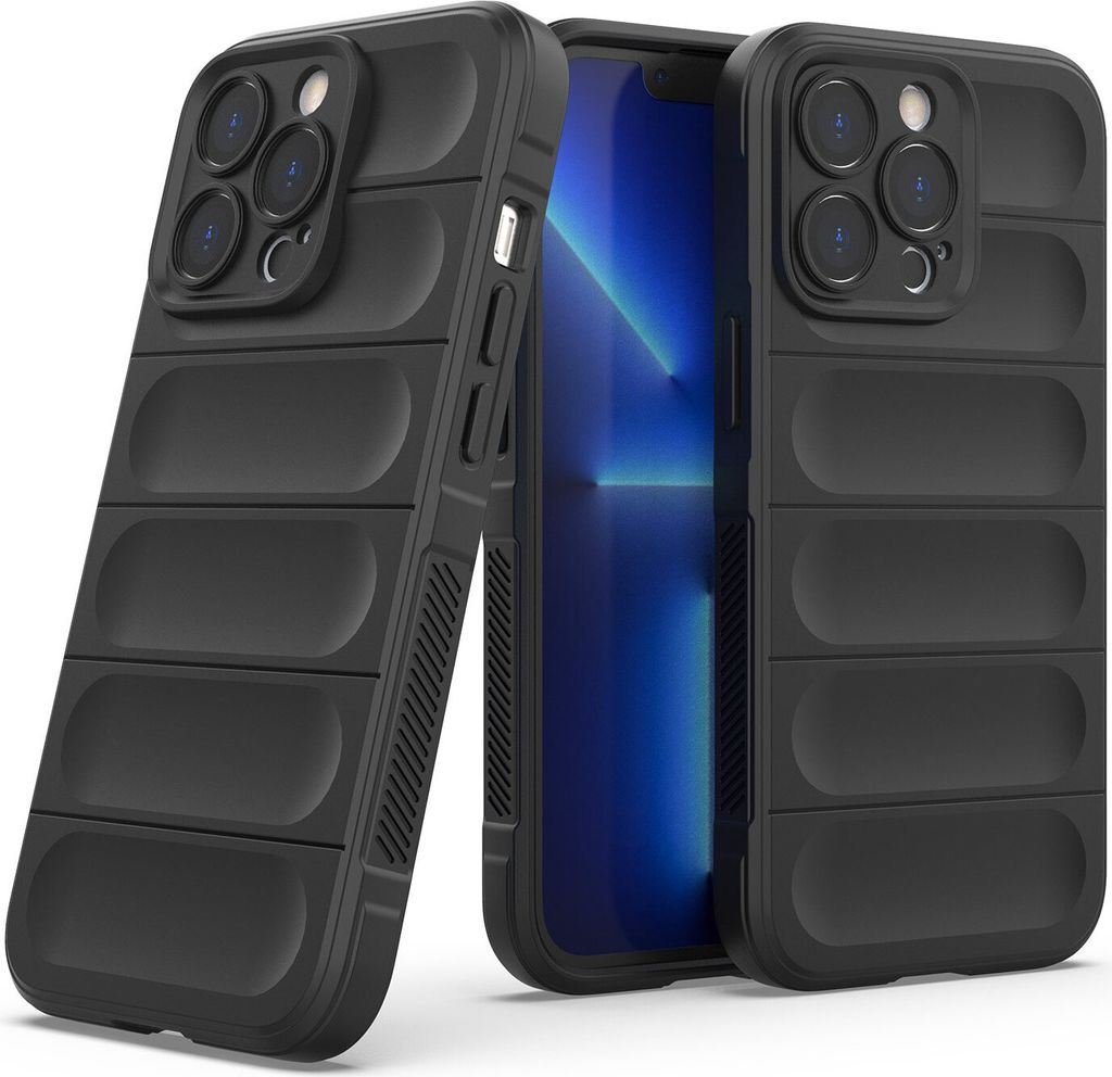 iPhone 14 Pro Max Hülle, Weich TPU Silikon Stossfest Anti-rutsch Schutzhülle für iPhone 14 Pro Max Schwarz
