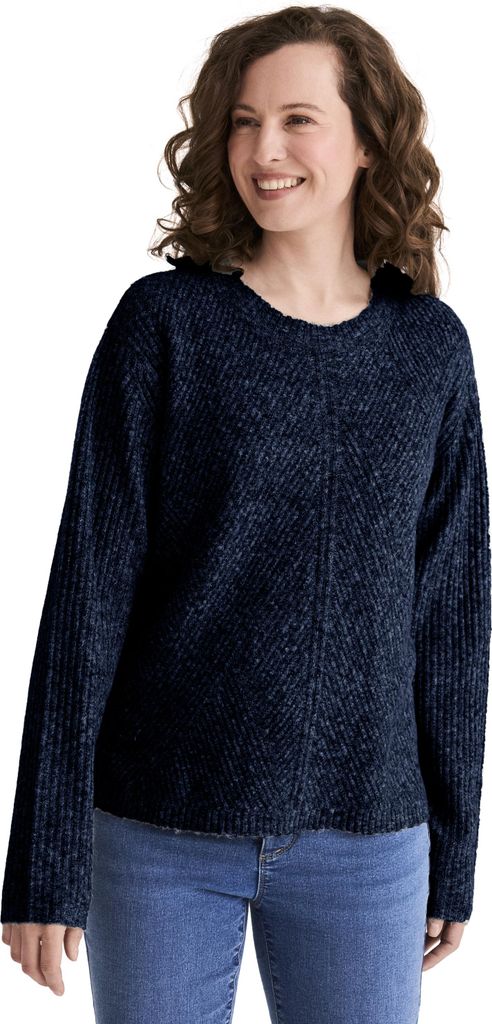 Stooker Women CARO Damen Strickpullover Slim Fit 48/50 blue mel.
