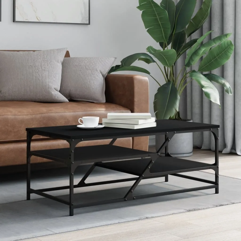 Tavolino da Caffè Nero 100x49x40 cm Maison Exclusive in Legno