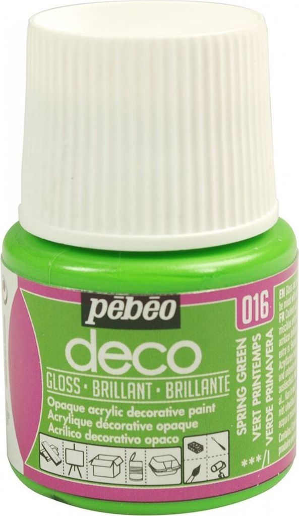 Pebeo Deco Glänzende Acrylfarbe, 45 ml, 016 Frühlingsgrün