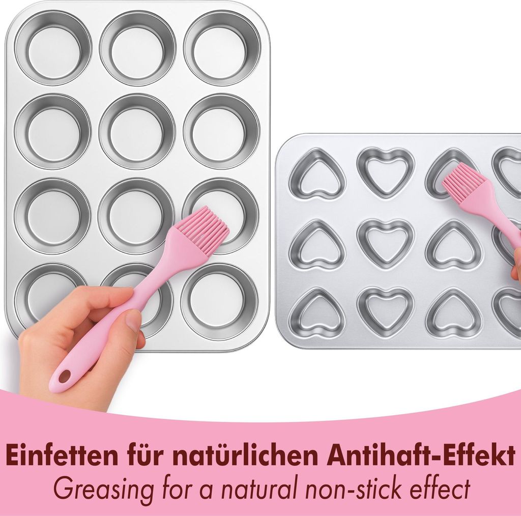 Backform Set Muffinform Edelstahl: Muffinblech Cupcake &