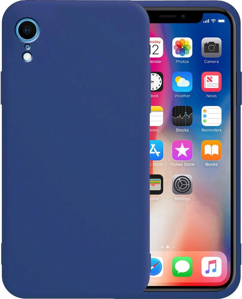 Apple iPhone XR Round Edge TPU Case Dunkelblau Produktbild 