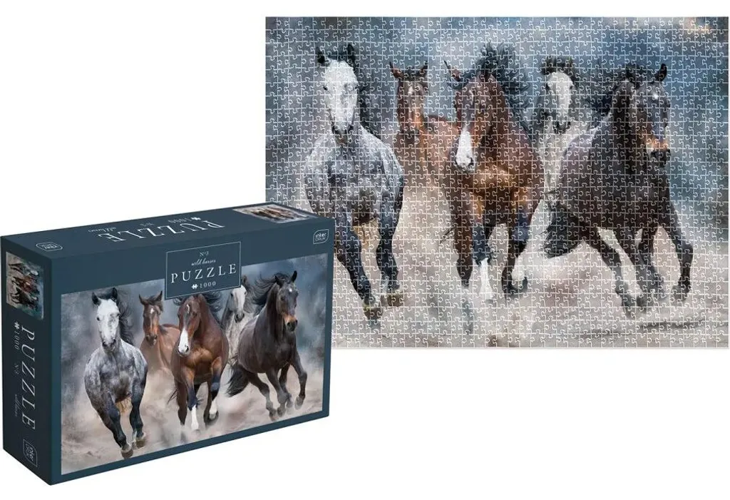 Puzzle 1000 pièces de chevaux sauvages pour adulte et ado