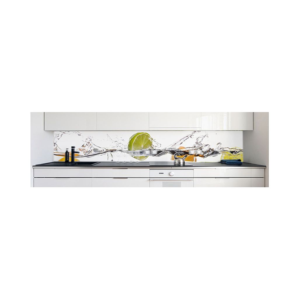 Küchenrückwand Holzwand Weiß Premium Hart-PVC 0,4 mm selbstklebend 