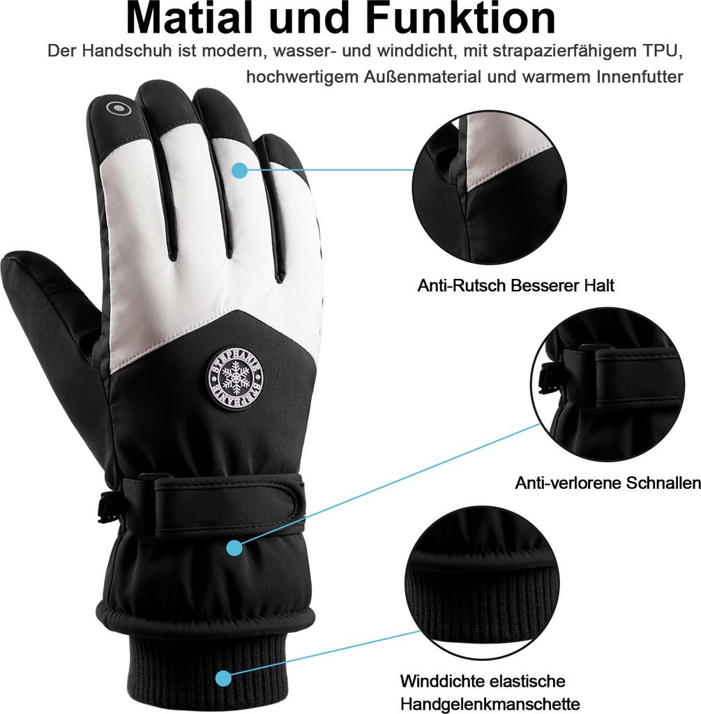 Herren Touchscreen Handschuhe Winter Thermohandschuh Produktbild 5