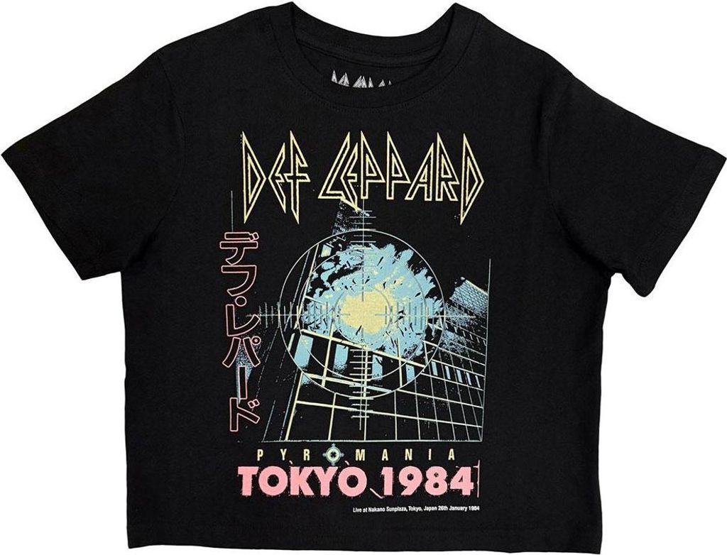 Def Leppard - "Tokyo" Kurzes Top für Damen RO14345 (M) (Schwarz)