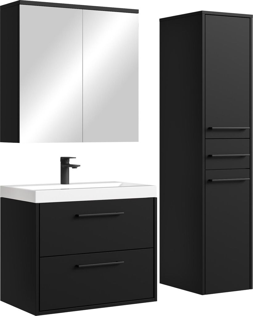 Set mobili da bagno Florence 60 cm – Nero opaco – con Immagine del prodotto 