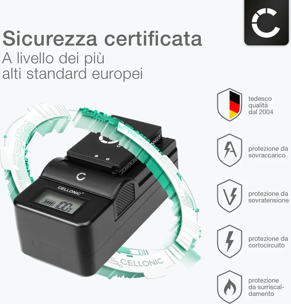 CELLONIC, Batteria per Fotocamera, compatibile con Sony NP-BX1, ZV-1, HDR-CX405 (3.7V, 1090mAh) 2 Pezzi + Caricabatterie - 4