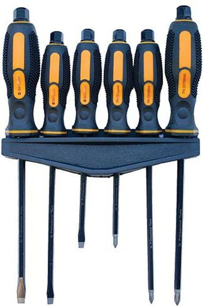Schraubendrehersatz Strend Pro SD0440, mit Schlagkappe, 6-teilig, Strike S2Pro