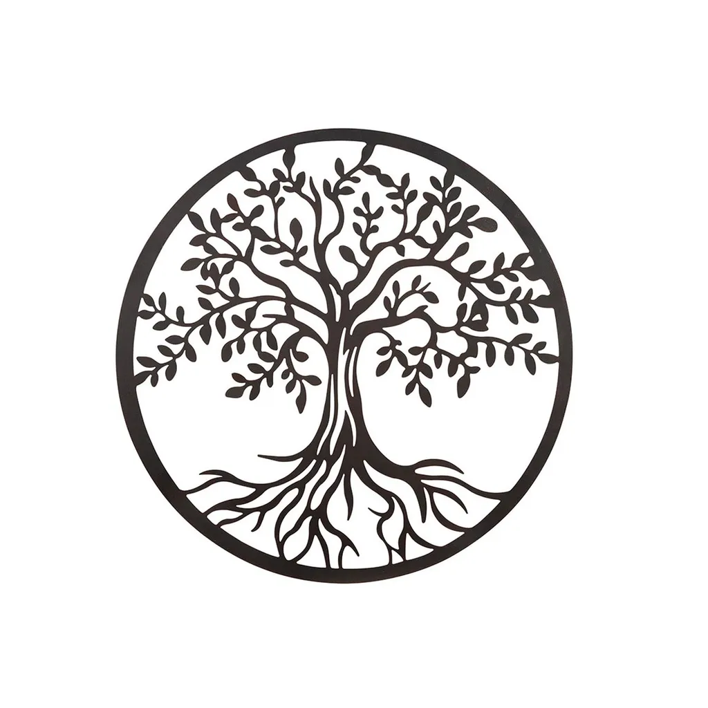 Décoration Gilde Arbre de Vie en Métal Marron Foncé D60 cm Réf 67116
