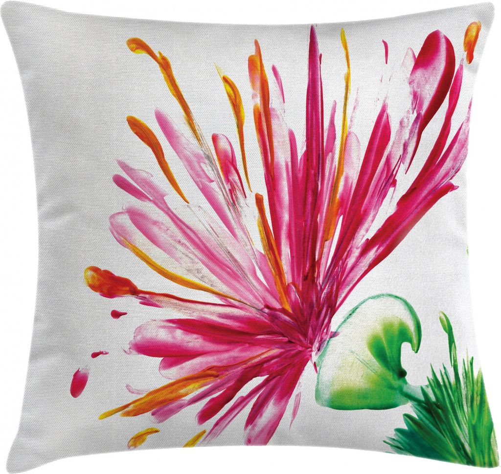 ABAKUHAUS Rosa Kissenbezug, Blühende Blütenblätter, Waschbar mit Reißverschluss Kissenhülle mit Farbfesten Klaren Farben Beidseitiger Druck, 4...