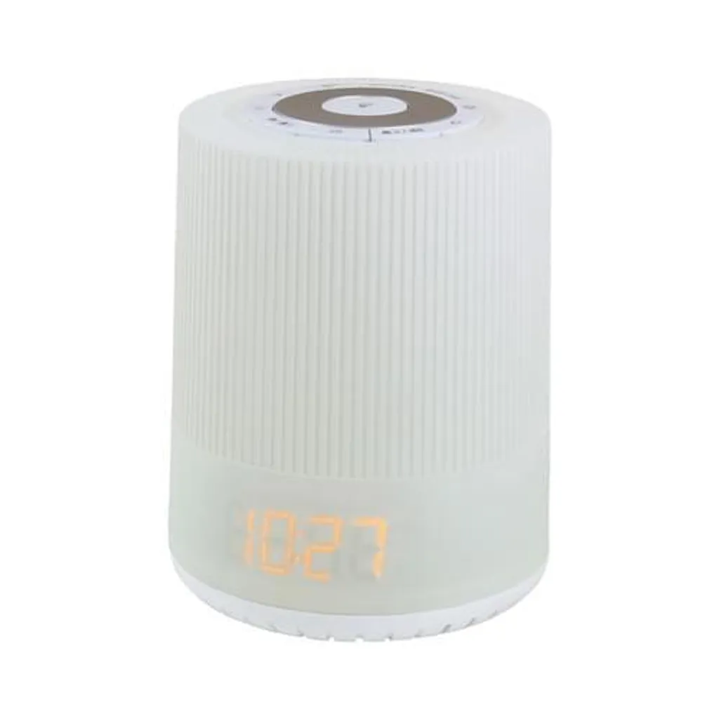 Soundmaster UR230WE Réveil lumineux blanc avec simulation d'aube FM