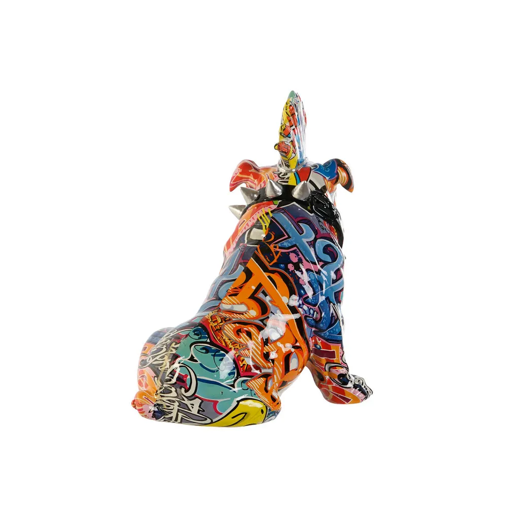 Statue de Chien Multicolore Home ESPRIT - Objet de Décoration Moderne - 3