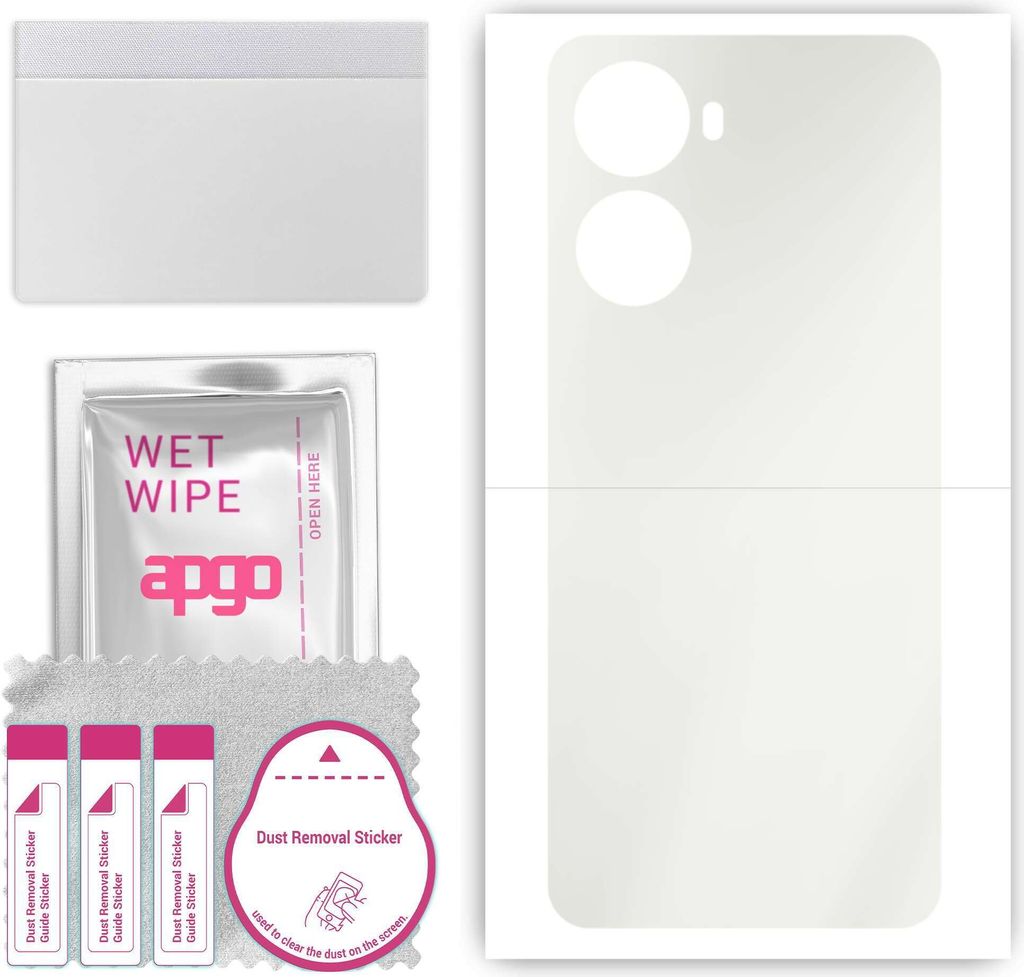 apgo Rückseite Schutzfolie, Matt, kompatibel mit ZTE Axon 40 Lite, Hinten Hydrogel-Displayschutzfolie mit Positionierhilfe, kratzfest, einfache Mo...