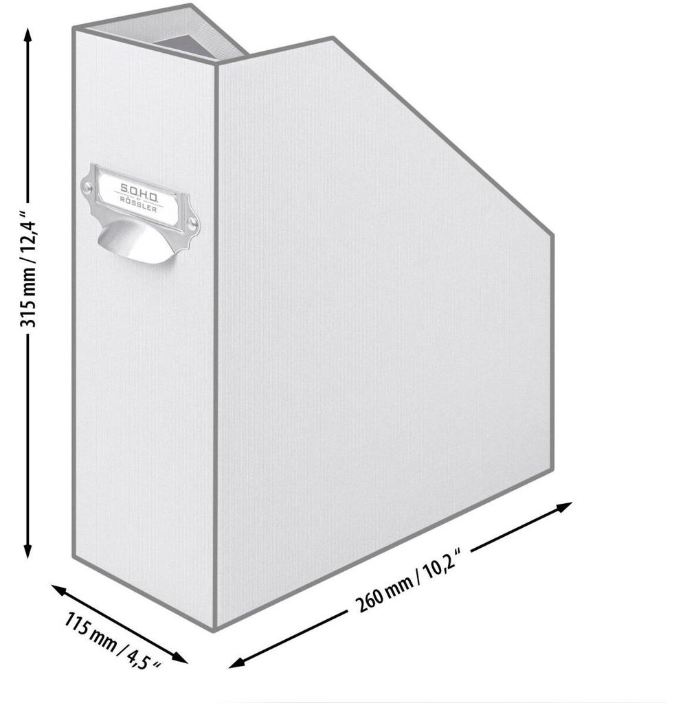 Rössler Papier - S.O.H.O. Taupe - Stehsammler f. DIN A4 m. Produktbild 