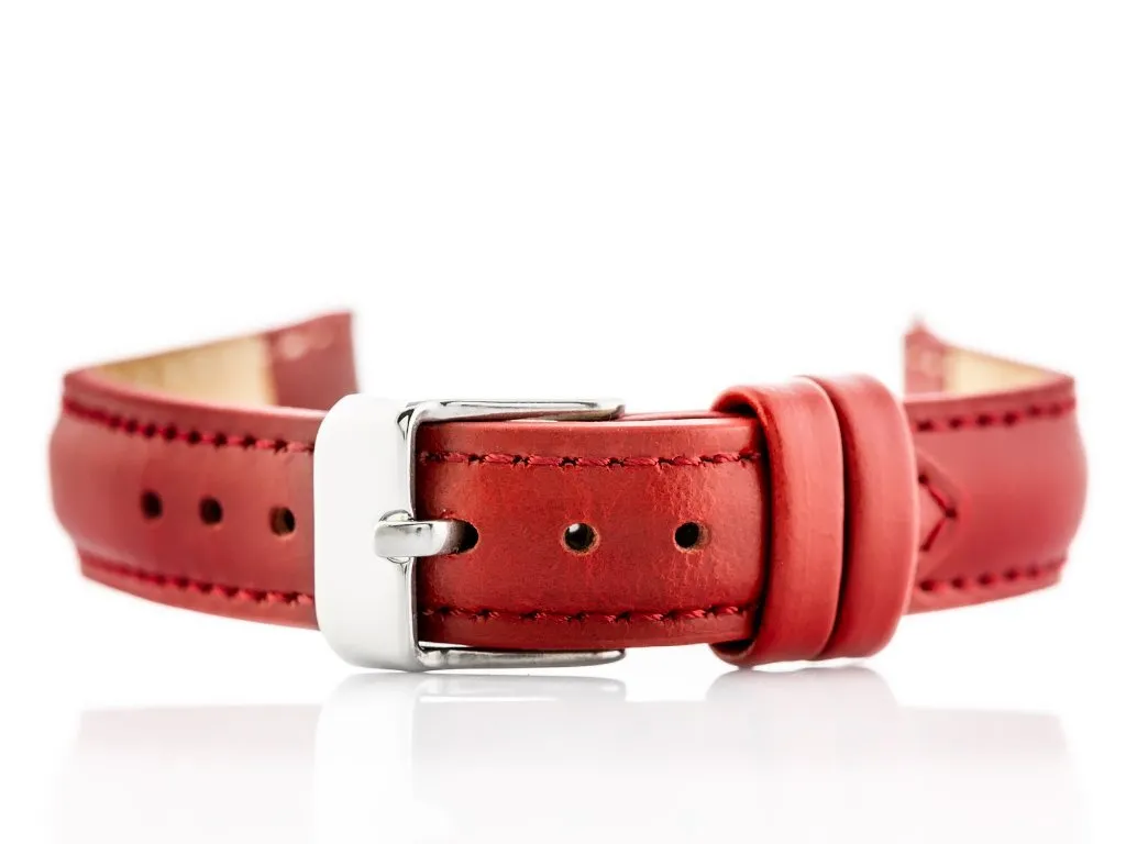 Cinturino Premium 14mm Pelle Rossa W46 | Eleganza Professionale