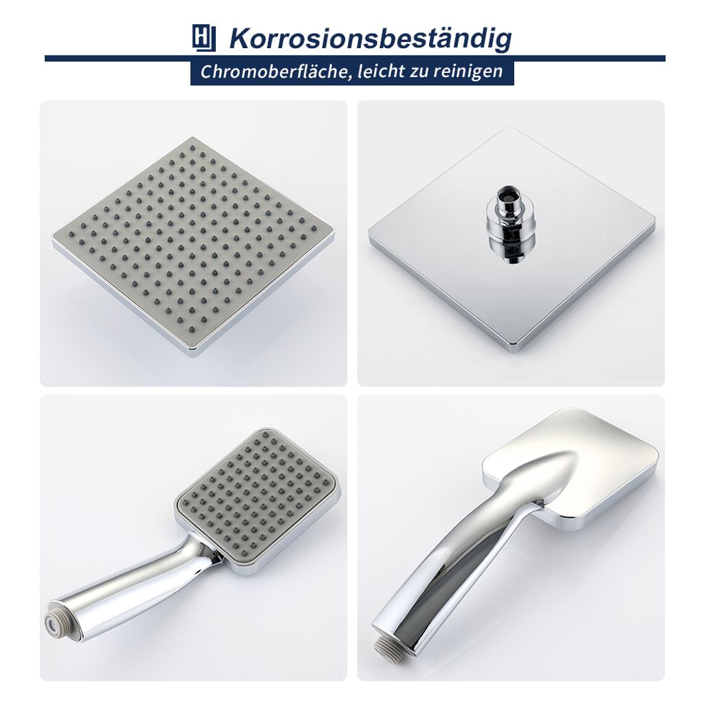 Homelody Dusche Duschsystem mit Thermostat Regendusche 2 Produktbild 10