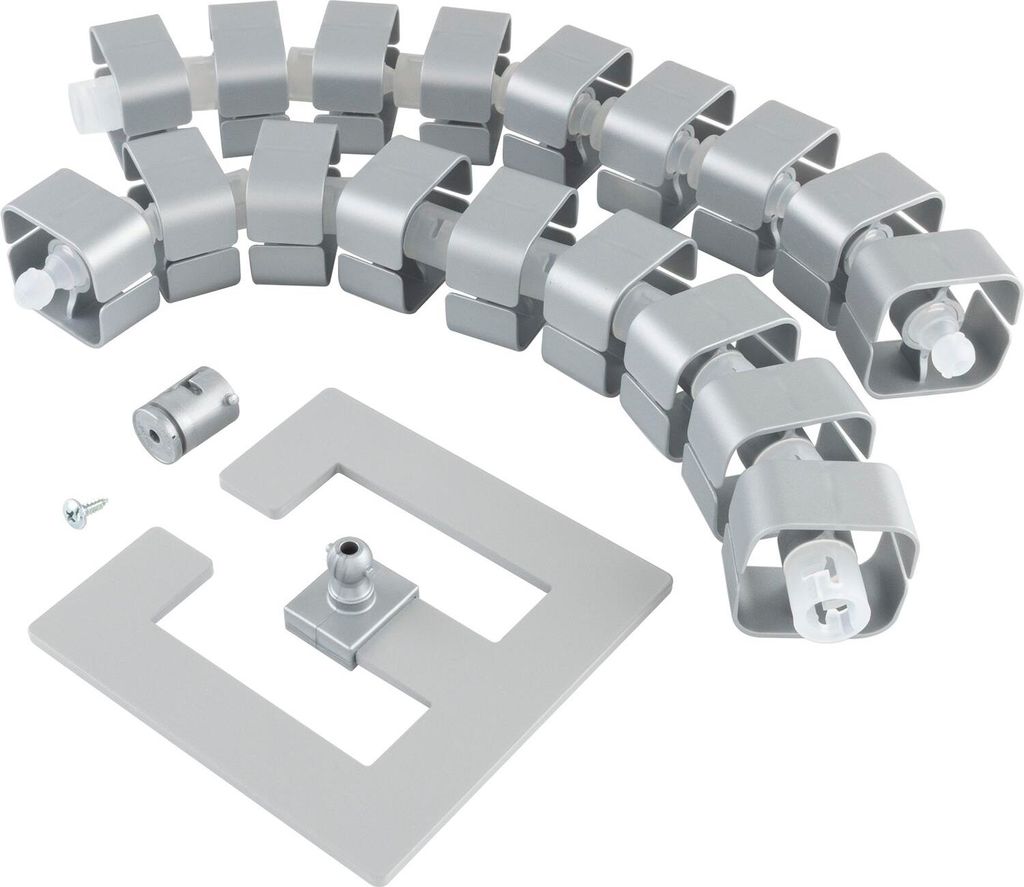 Orbit SL 750 Kabelschlange, Kabelkanal Kabelmanagement Kabelorganisation, flexibel für höhenverstellbare Tische, Kunststoff, alufarbig, 580-750 mm