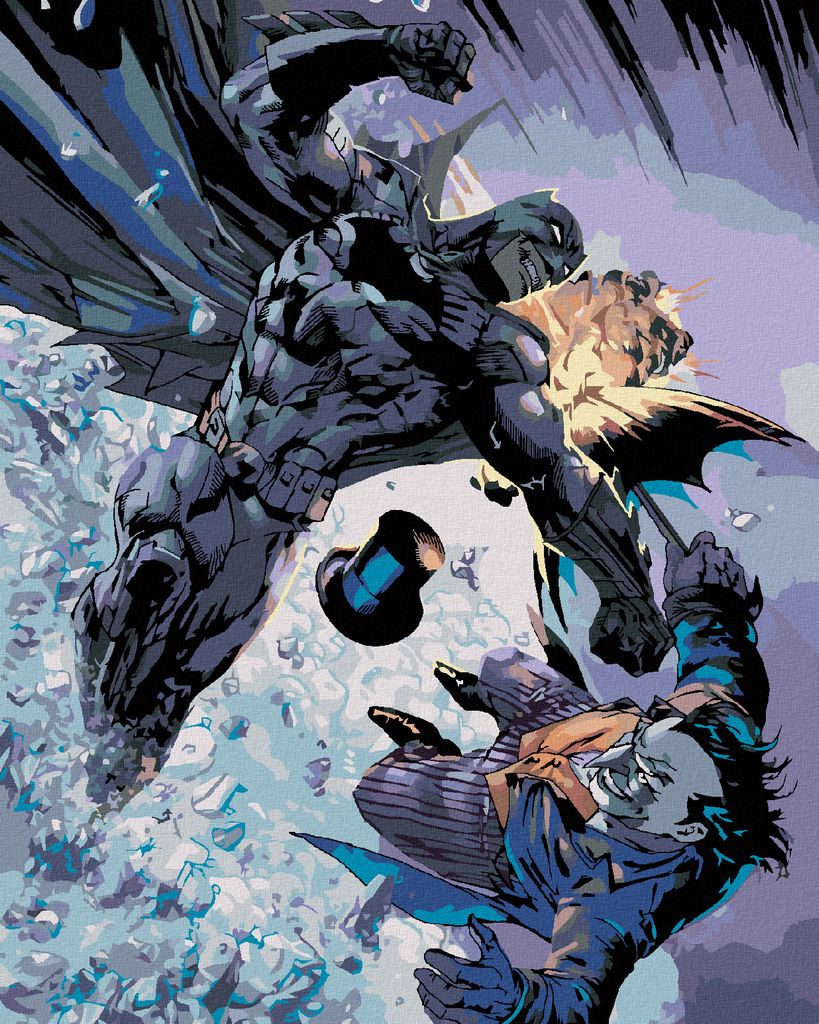 Zuty - Malen nach Zahlen - BATMAN VS. JOKER, 40x50 cm, ohne Keilrahmen