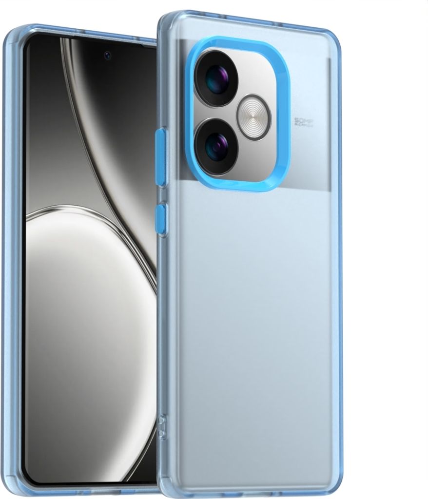Handyhülle für Realme GT Neo 6 SE Schlank Durchscheinend Matt Stoßfest Schutzhülle Blau