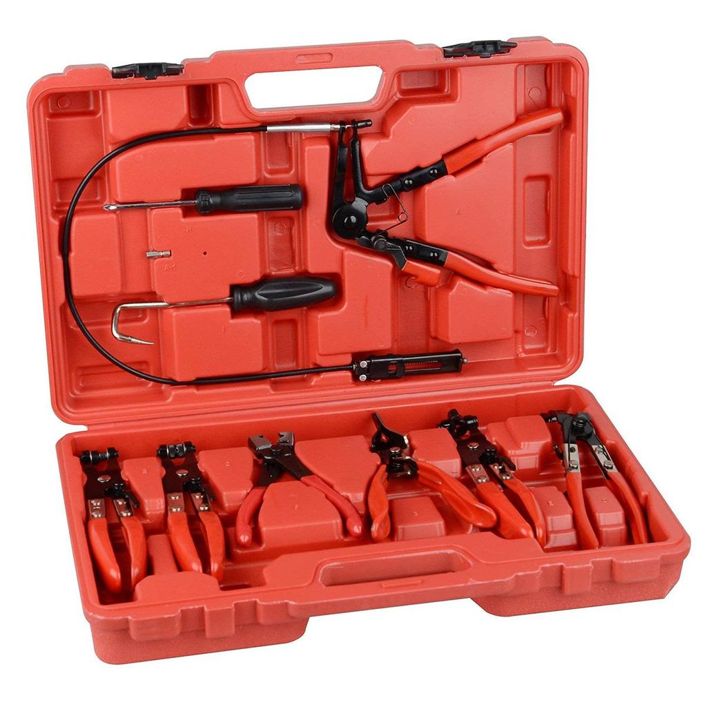 Auto Schlauchschellenzangen Set – 9-tlg. Zangenset für Rohr- & Schlauchdemontage, verstärktes Material, Mehrmarken-Kompatibilität, einfache Ha...