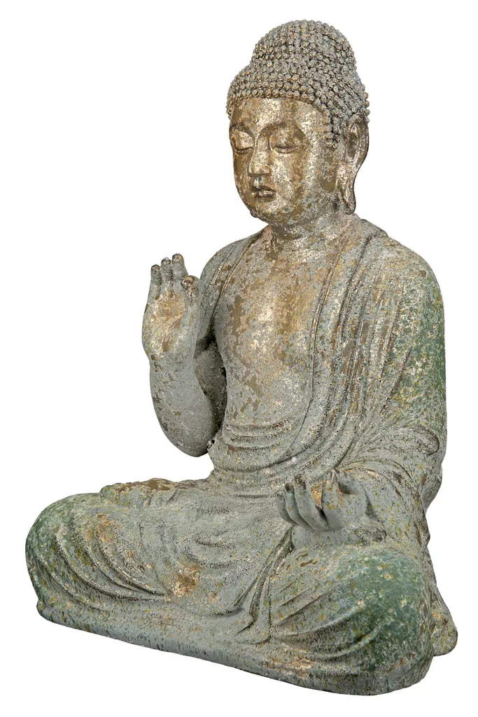 Buddha Bodhi GILDE 28692 - Statua in Magnesia Verde e Rame 38cm