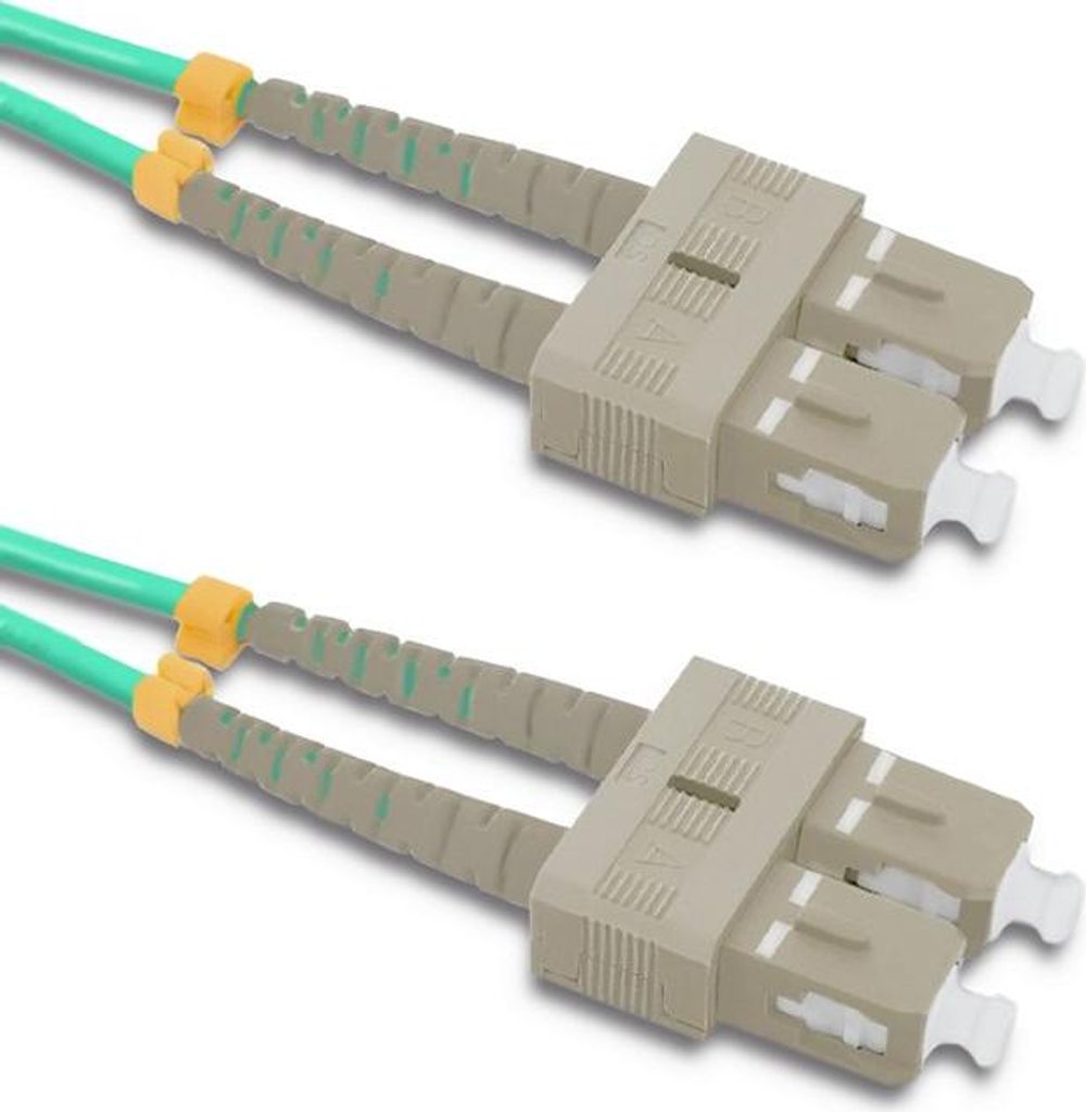 Qoltec SC/UPC Glasfaser-Patchkabel OM4 Duplex 2m