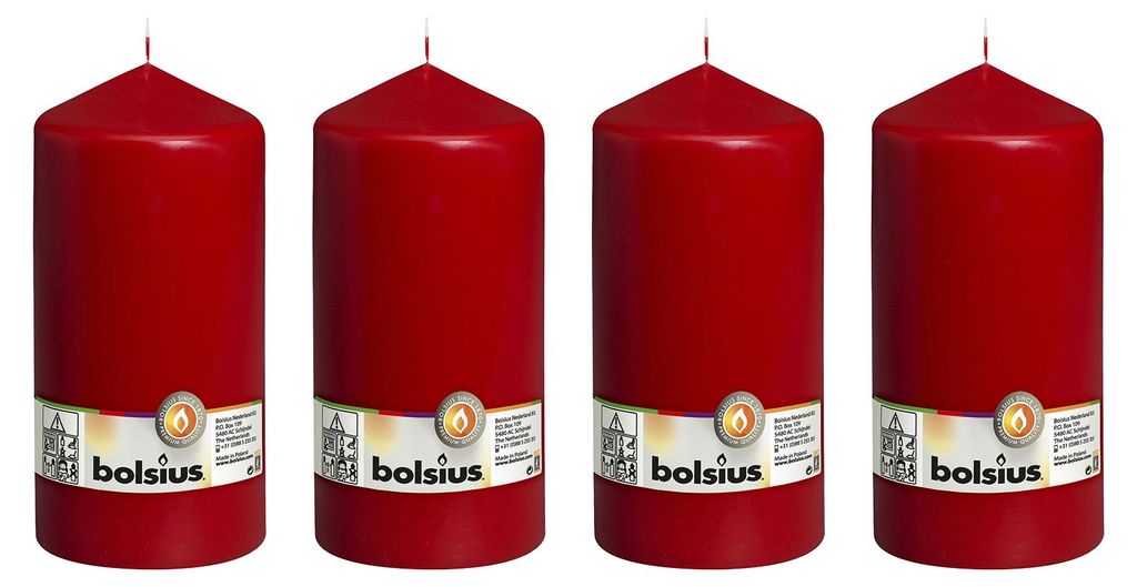 set di 4 candele a colonna - Altezza 20 cm - Diametro 9,8 Immagine del prodotto 