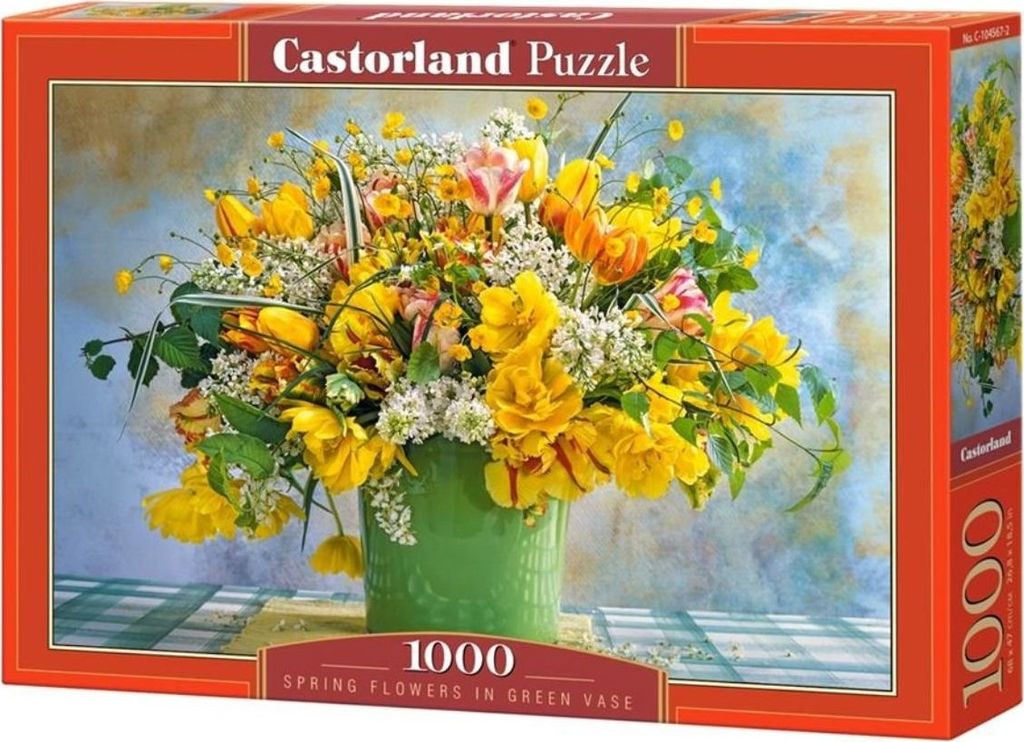 Puzzle 1000 pezzi Fiori di Primavera in Vaso Verde 104567 Immagine del prodotto 