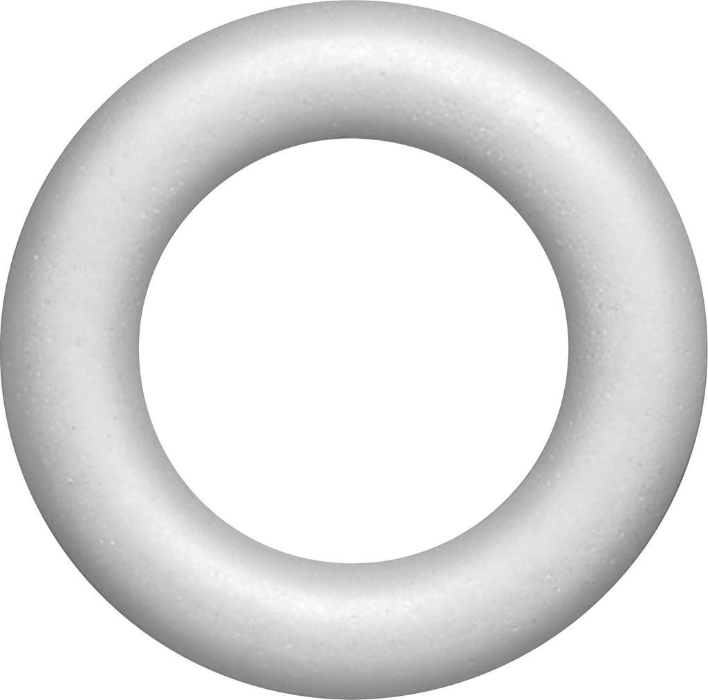 Styropor Ring 15cm weiß Packung mit 6 Stück