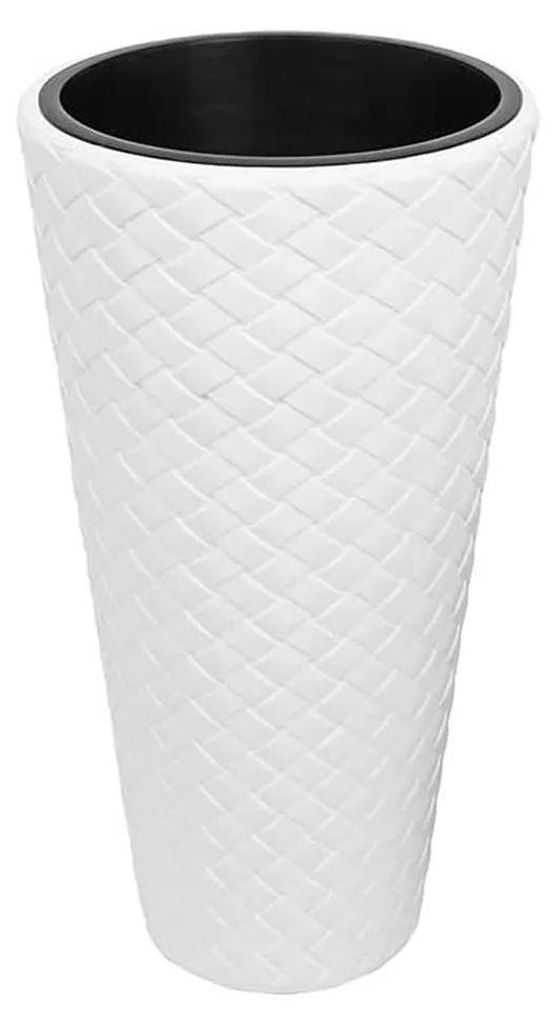 Prosperplast Quadro 23l 30x55 Cm Blumentopf Weiß Weiß One Size