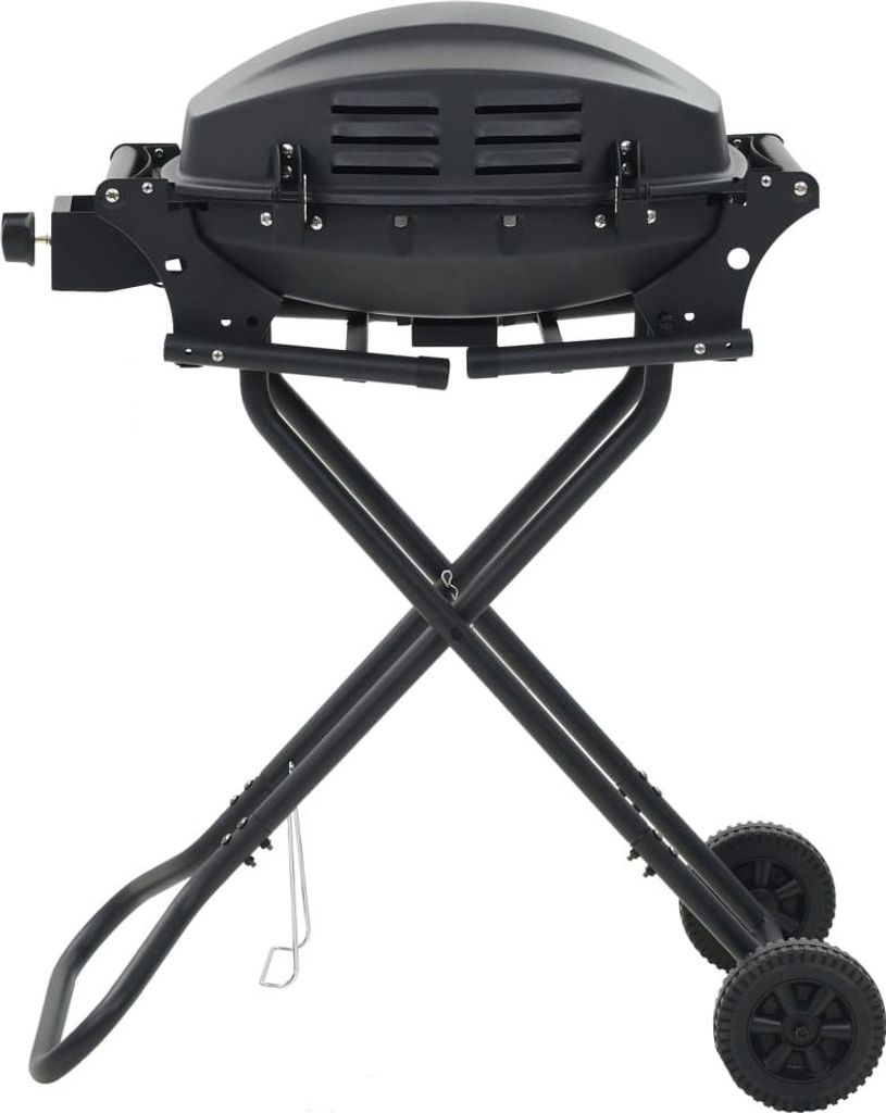 vidaXL Gasgrill Tragbar mit Kochzone Schwarz Produktbild 