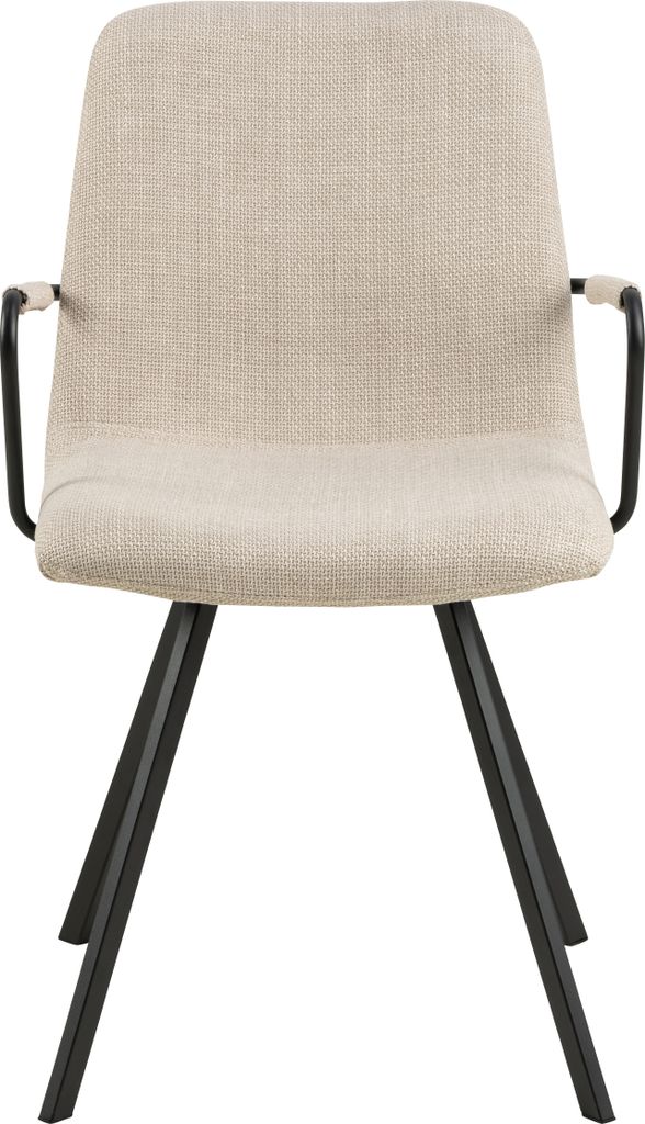 Selina Esszimmerstuhl mit Armlehne beige.